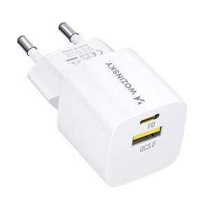 Wozinsky WWCEAC GaN USB-A USB-C 33W сетевое зарядное устройство - белое