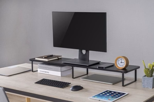 Gembird MS-TABLE2-01 monitor mount / stand Desk melns