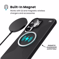 Speck Presidio2 Grip Magnet - Samsung Galaxy S26 Ultra MagSafe maciņš (melns/Slate pelēks/balts)