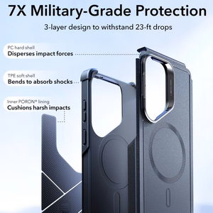 ESR Cyber Cyber Tough Kickstand MagSafe futrālis Samsung Galaxy S26 Ultra - Melns