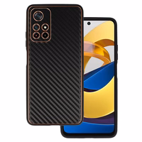 TEL PROTECT Leather Carbon viedtālruņa apvalks Xiaomi Redmi Note 11 5G/Note 11S 5G/Poco M4 Pro 5G melns