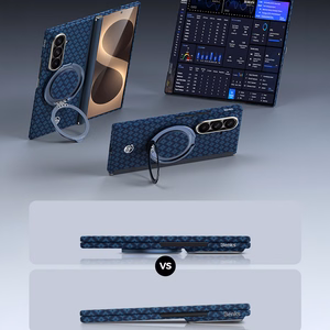 Benks Magnetic Armor Grid Air Grand Combo maciņš (C.K.FL.SA.BE.0051) Samsung Galaxy Z Fold 8 Ultra, zils