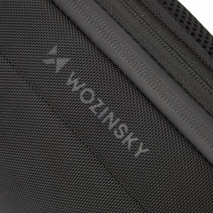 Wozinsky Premium vienpleca pilsētas mugursoma ar pretzagļu aizsardzību, organizatoru un USB - melna