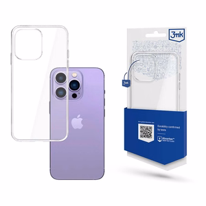 iPhone 14 Pro silikona apvalks no 3mk Clear Case sērijas - caurspīdīgs