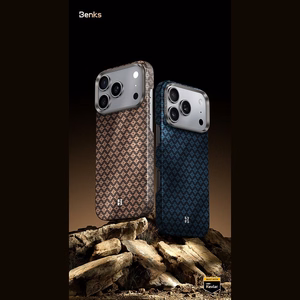 Zils Benks Magnetic Armor Air Armor Grid 600D kevlara vāciņš ar metāla rāmi (C.K.FL.AP.BE.0072), paredzēts iPhone 18 Pro / iPhone 17 Pro