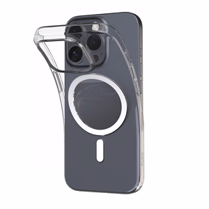 Puro 03 Mag MagSafe silikona apvalks iPhone 16 Pro Max - caurspīdīgs