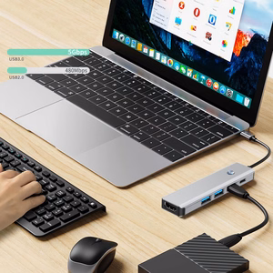Tech-Protect HB01 HUB adapteris 5in1 USB-C + USB3.0 + HDMI 4K 60Hz + PD100W - pelēks