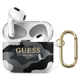 Guess GUA3UCAMG AirPods 3 apvalks melns/melns Camo Collection