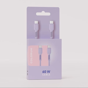 COLORUM cable USB-C - USB-C 1,8m 3A CK60-CC-09 xLavenda