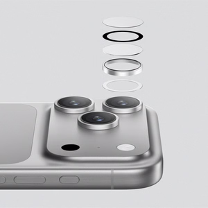 AmazingThing Lens стекло для iPhone 17 Pro / Pro Max с чёрной алюминиевой рамкой