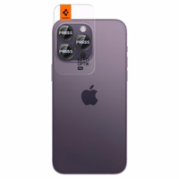 Spigen Glas.tR EZ Fit Optik Kameras aizsargstikls iPhone 14 Pro / Pro Max / 15 Pro / Pro Max / 16 Pro / Pro Max / 17 Pro / 17 Pro Max - melns 2 gab
