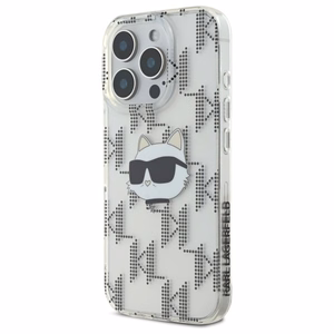Karl Lagerfeld IML Choupette Head Electroplated viedtālruņa apvalks iPhone 16 Pro Max - caurspīdīgs
