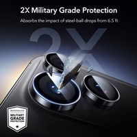 ESR Armorite kameras aizsargs iPhone 14 Pro / Pro Max / 15 Pro / Pro Max / 16 Pro / Pro Max / 17 Pro / Pro Max - melns