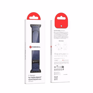 FORCELL F-DESIGN FA05 neilona siksniņa APPLE pulkstenim 42 / 44 / 45 / 49 mm zilā krāsā