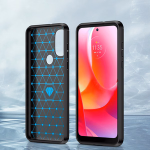Carbon Case гибкий чехол Motorola Moto G Power 2022 чёрный