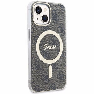 Guess IML 4G magnētiskais viedtālruņa apvalks iPhone 15 Plus - brūns
