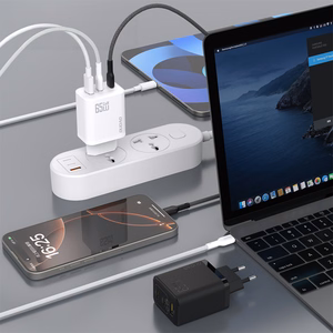 Dudao A29C 65W GaN sienas lādētājs + USB-C kabelis - melns