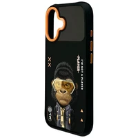 Nimmy Cool&Cute 2.0 Gorilla viedtālruņa apvalks iPhone 17 - melns