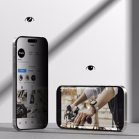 Ringke Easy Slide 2 daļu privātuma stikla komplekts iPhone 17 - melns