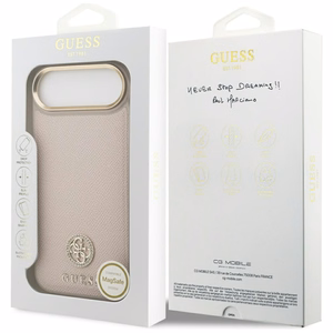 Guess Grained Strass Logo MagSafe iPhone Air Case - Pink