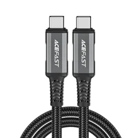 Acefast C1-09 USB-C / USB-C USB4 PD3.1 kabelis 5A 1m - pelēki melns