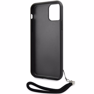 Karl Lagerfeld KLHCN61PSQRKS iPhone 11 / Xr 6.1" sudrabains cietais viedtālruņa apvalks Spīdumi Aukla