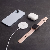 Forever MAWC-400 magnētiskais bezvadu lādētājs 15W balts 3in1