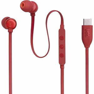 Stiepļu austiņas USB C JBL Tune 310C sarkanas