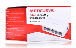 Mercusys 5 portu 10/100Mbps galddatora komutators