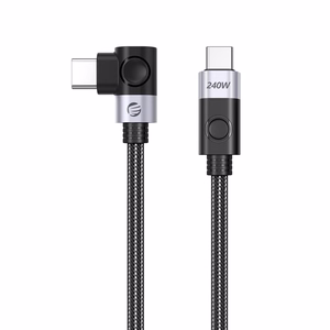 Orico CW240 leņķa USB-C–USB-C PD, 240 W kabelis, 2 m – melns