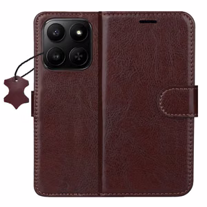 Smart Luxe ādas maciņš Honor 400 Smart / X7d 4G / X7d 5G brūns