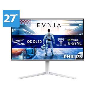 Philips Evnia 6000 27M2N6501L/00 monitors 67,3 cm (26,5") 2560 x 1440 pikseļi Quad HD QD-OLED balts