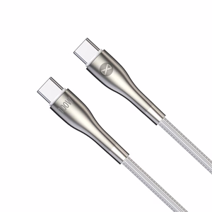 Forever Sleek kabelis USB-C - USB-C 1,0 m 100W balts