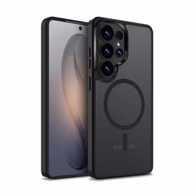 Crong Hybrid Matte Magnetic - MagSafe maciņš Samsung Galaxy S26 Ultra (melns)