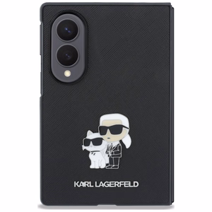 Melns Karl Lagerfeld Saffiano K&C Pin vāciņš Samsung Galaxy Z Fold8