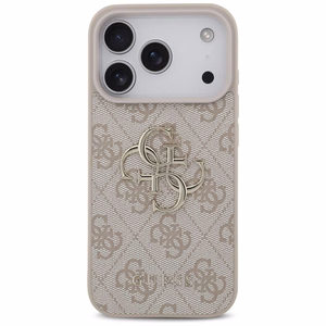 GUESS GUE005597 (4G PU Big Logo) aizsargvāciņš ierīcei iPhone 18 Pro / 17 Pro, krāsa – rozā