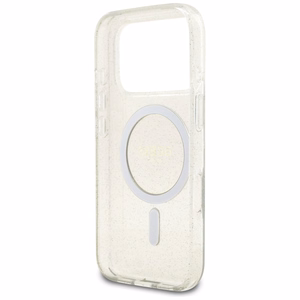 Guess IML Glitter Pearl Strap MagSafe Чехол для iPhone 17 Pro - прозрачный