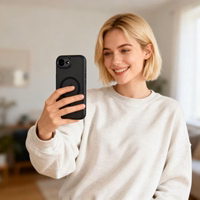 Tech-Protect MagCam MagSafe iPhone 16e viedtālruņa apvalks – matēti melns