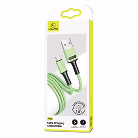USAMS Kabelis U52 MICROUSB 2A FAST CHARGE 1M zaļš SJ435USB02 (US-SJ435)