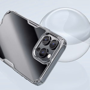 Nillkin Nature Pro viedtālruņa apvalks iPhone 16 Pro - caurspīdīgs un balts