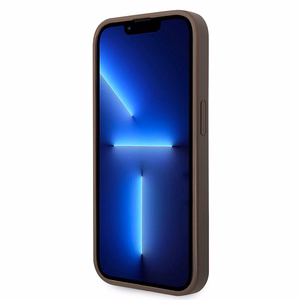 Guess GUHCP15X4GMGBR iPhone 15 Pro Max 6.7" brūns/brūns cietais apvalks 4G Liels Metal Logo