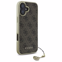 Guess 4G Charms Kolekcijas viedtālruņa apvalks iPhone 16 Plus - brūns
