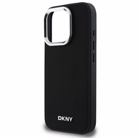 DKNY Vienkāršs sudraba logotips magnētiskais iPhone 16 Pro Max viedtālruņa apvalks - melns
