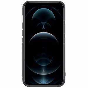 Nillkin Cyclops vāciņš iPhone 13 Pro - melns ar kameru aizsardzību un saliekamu statīvu
