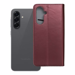 SMART MAGNETO grāmatu viedtālruņa apvalks SAMSUNG A56 bordo