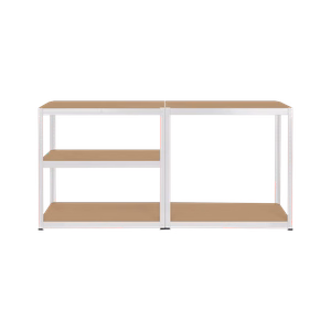 Metāla noliktavas plaukts Rebel 180x90x40, balts
