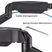Divu monitoru 17”-32” pavasara atbalsta rokas stiprinājums