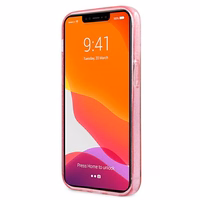 Karl Lagerfeld Glitter Karl's Head apvalks iPhone 13 mini - rozā