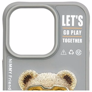 Nimmy Cool&Cute 2.0 viedtālruņa apvalks iPhone 15 Pro - pelēks