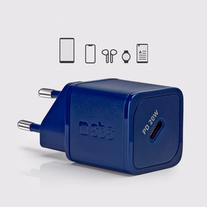 SBS TETRGAN1C20B 20W GaN Зарядное устройство с Power Delivery - синий